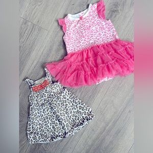 🌞 2 Carters babygirl summer dresses and free booties 3-6 months 🌞